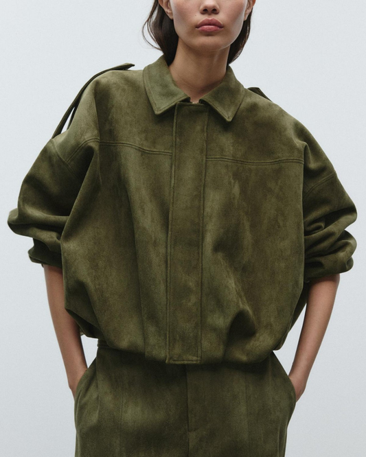 Olga – Damska Zamszowa Kurtka Oversize