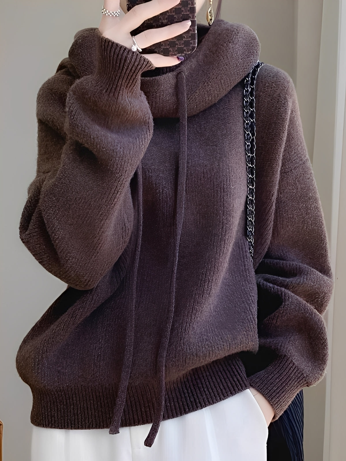 Lea – Miękki sweter z wysokim kołnierzem dla kobiet