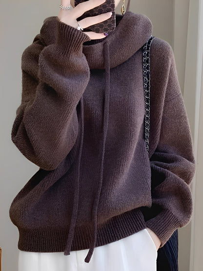 Lea – Miękki sweter z wysokim kołnierzem dla kobiet