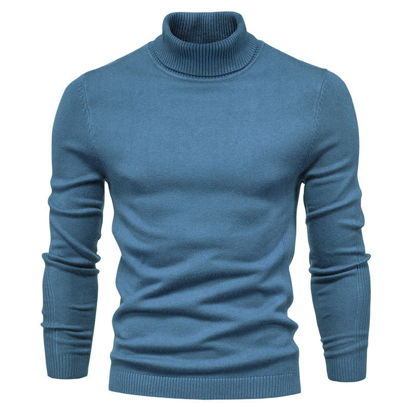 Álvaro – Dopasowany dzianinowy golf o knit look męski