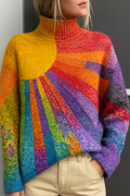 Melanie – Colourful turtleneck Sweater for Women - Image 1