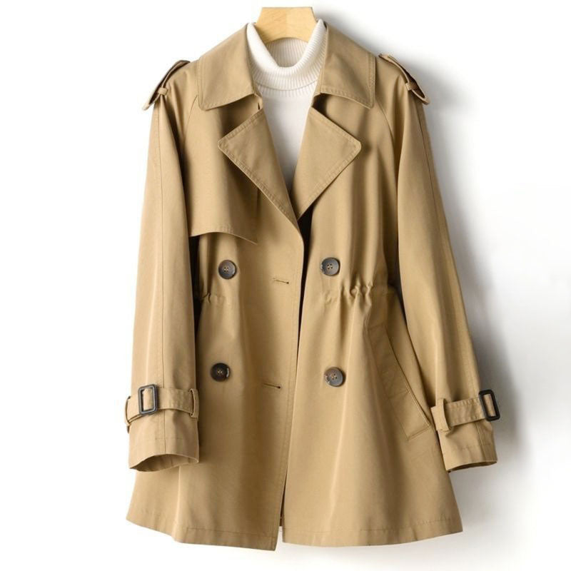 Trenchcoat damski z podwójnym zapięciem i regulowanym pasem | N&W - 1 - Nowa-aura