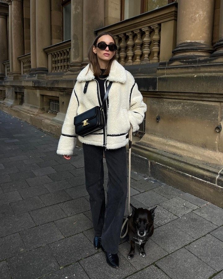 Kurtka damska w stylu oversized z kontrastowymi detalami | N&W - 3 - Nowa-aura