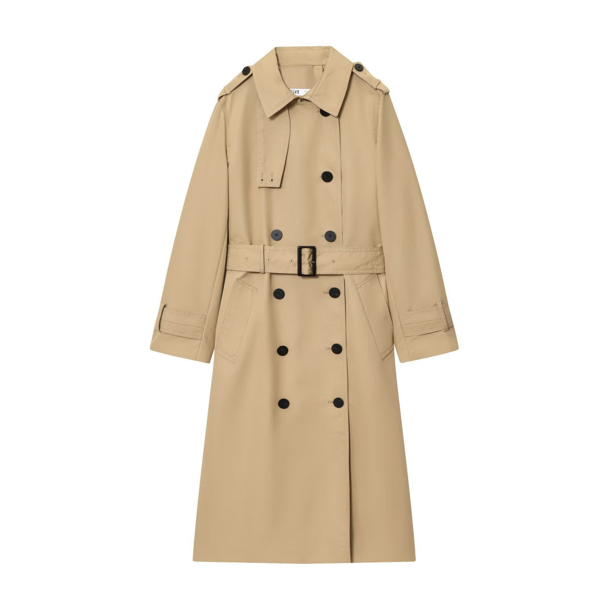 Trenchcoat Damski z Odpinanym Paskiem i Podwójnym Zapięciem | N&W - 1 - Nowa-aura