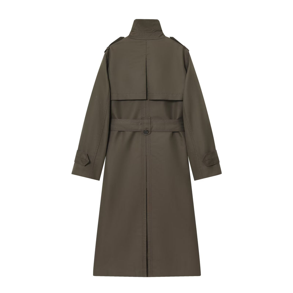 Trenchcoat Damski z Odpinanym Paskiem i Podwójnym Zapięciem | N&W - 4 - Nowa-aura