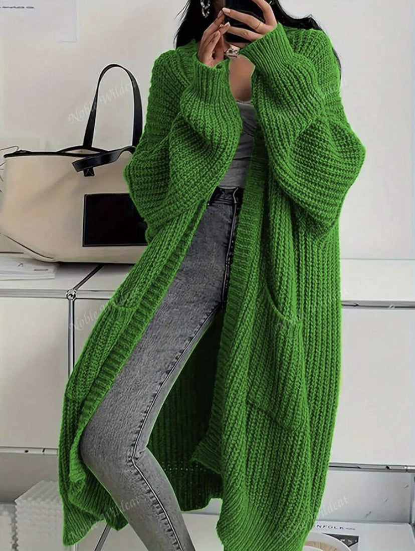 Cardigan damski o luźnym kroju z kieszeniami | N&W - 6 - Nowa-aura