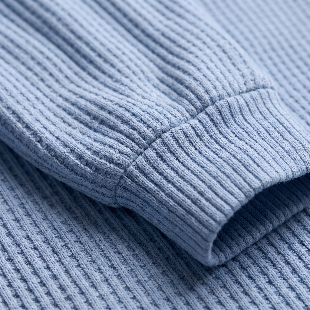 Pullover męski z dekoltem w serek i strukturalnym wzorem | N&W - 2 - Nowa-aura
