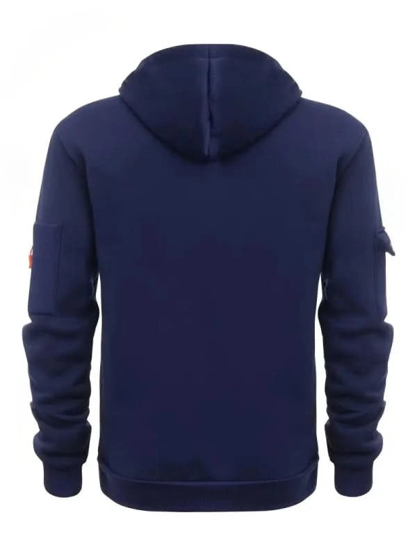 Hoodie męski z funkcjonalnymi kieszeniami i regulowanym kapturem | N&W - 4 - Nowa-aura