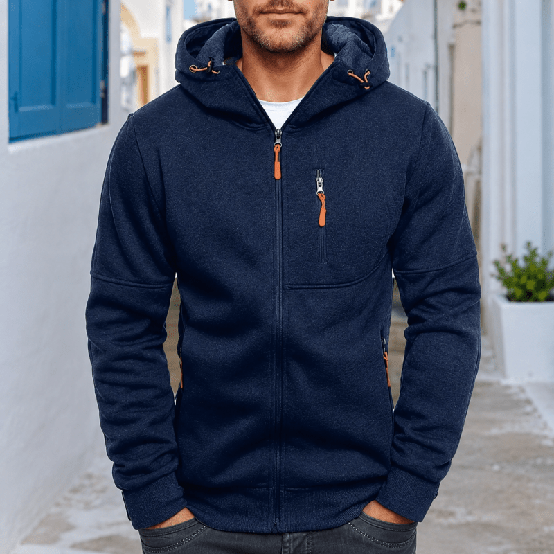 Hoodie męski z regulowanym kapturem i kieszeniami | N&W - 1 - Nowa-aura