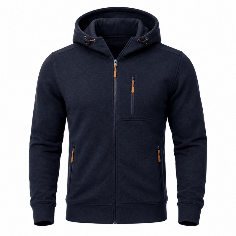 Hoodie męski z regulowanym kapturem i kieszeniami | N&W - 2 - Nowa-aura