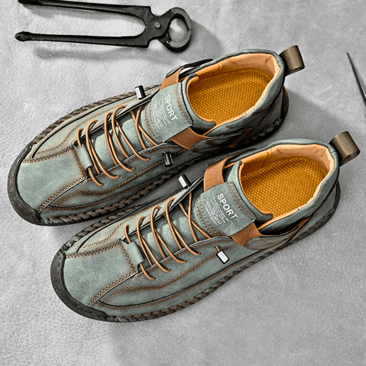 Męskie Buty Casual z wygodnym zapięciem na rzep i sportowym fasonem | N&W - 6 - Nowa-aura