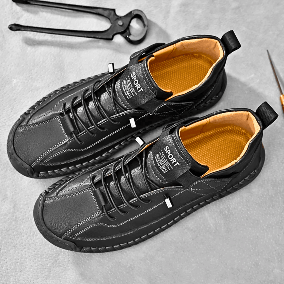 Męskie Buty Casual z wygodnym zapięciem na rzep i sportowym fasonem | N&W - 10 - Nowa-aura