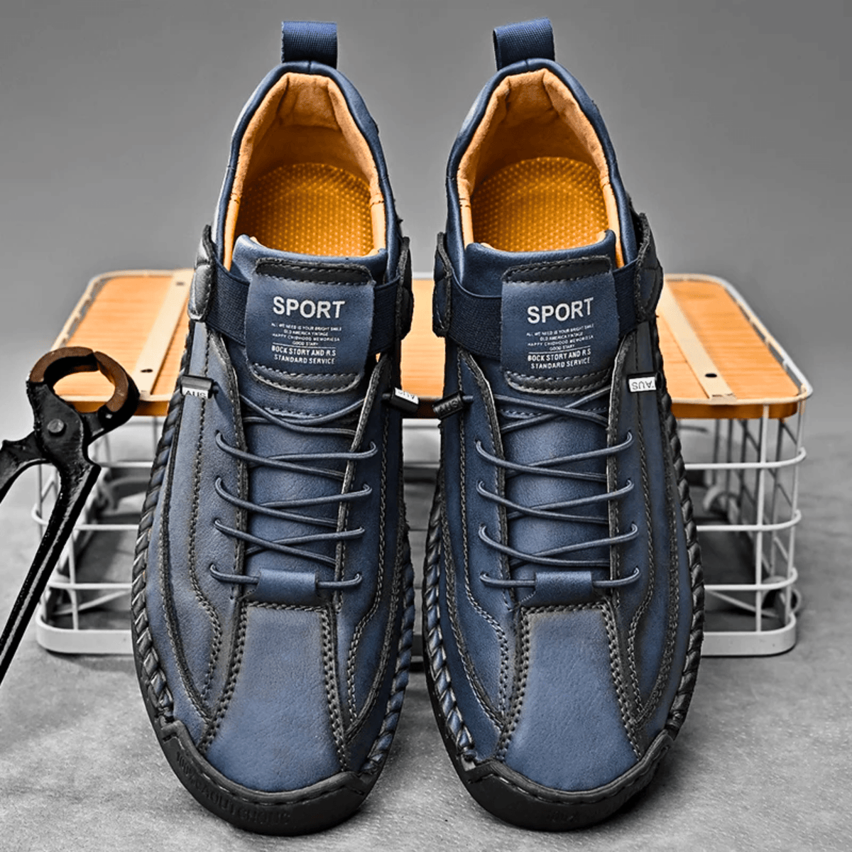 Męskie Buty Casual z wygodnym zapięciem na rzep i sportowym fasonem | N&W - 11 - Nowa-aura