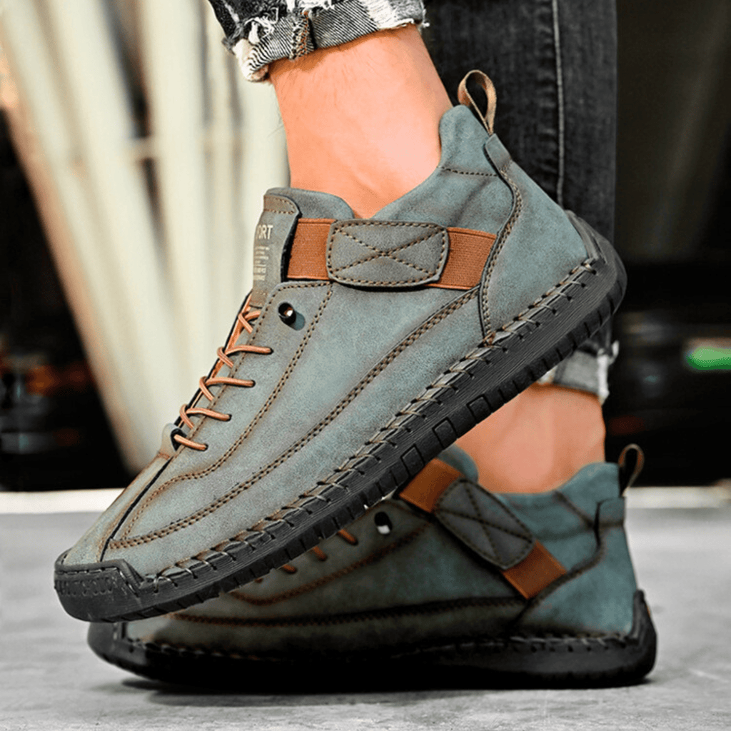 Męskie Buty Casual z wygodnym zapięciem na rzep i sportowym fasonem | N&W - 14 - Nowa-aura
