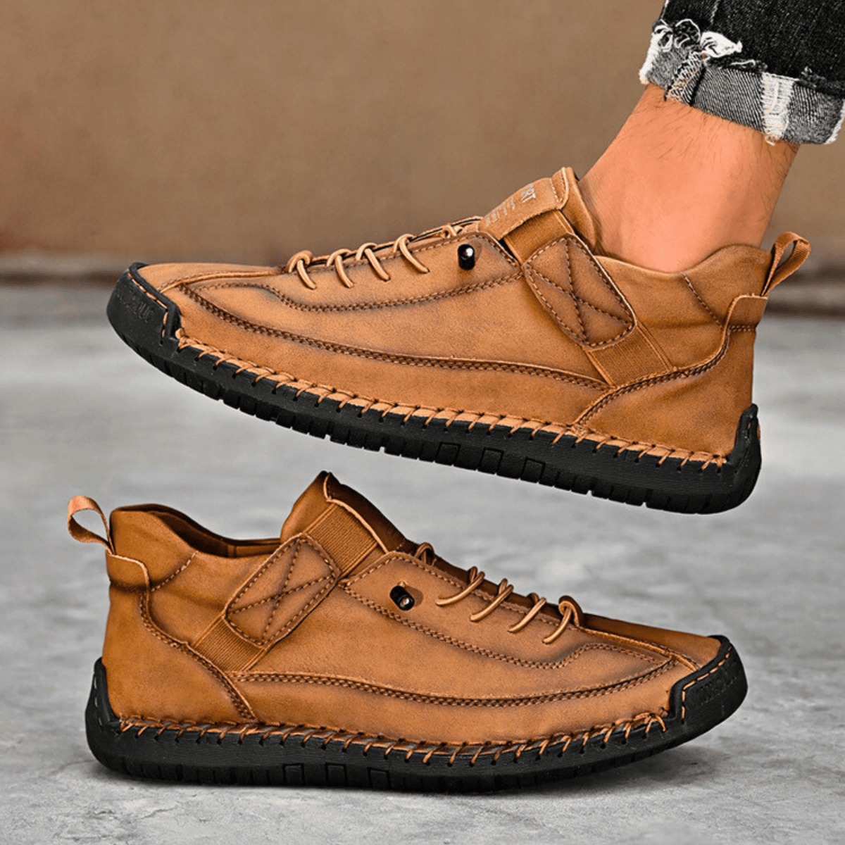 Męskie Buty Casual z wygodnym zapięciem na rzep i sportowym fasonem | N&W - 17 - Nowa-aura