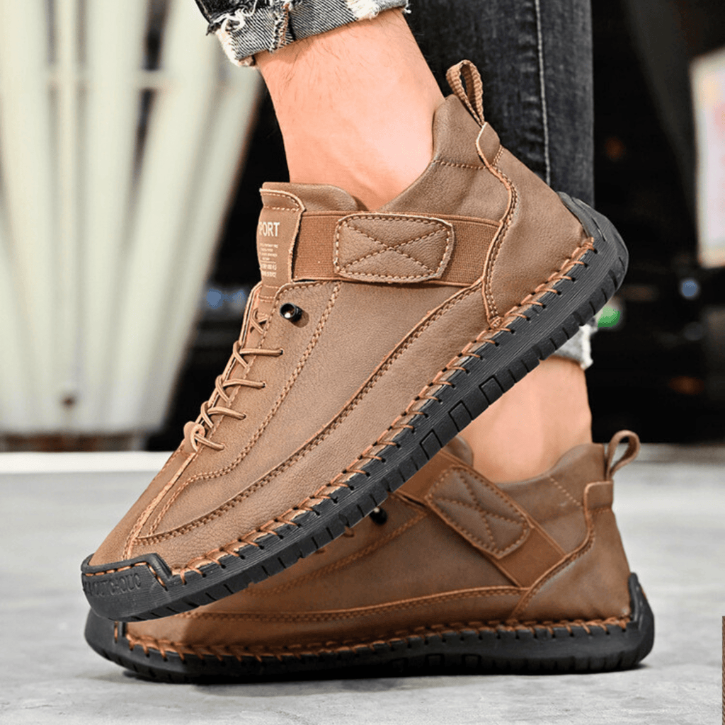 Męskie Buty Casual z wygodnym zapięciem na rzep i sportowym fasonem | N&W - 19 - Nowa-aura