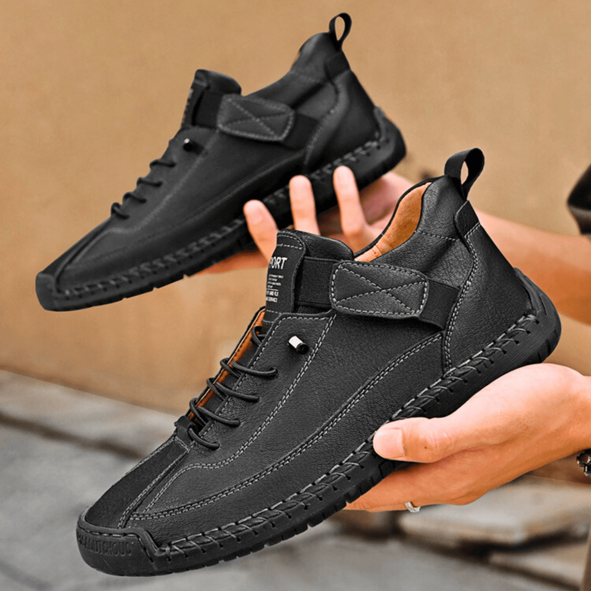 Męskie Buty Casual z wygodnym zapięciem na rzep i sportowym fasonem | N&W - 22 - Nowa-aura