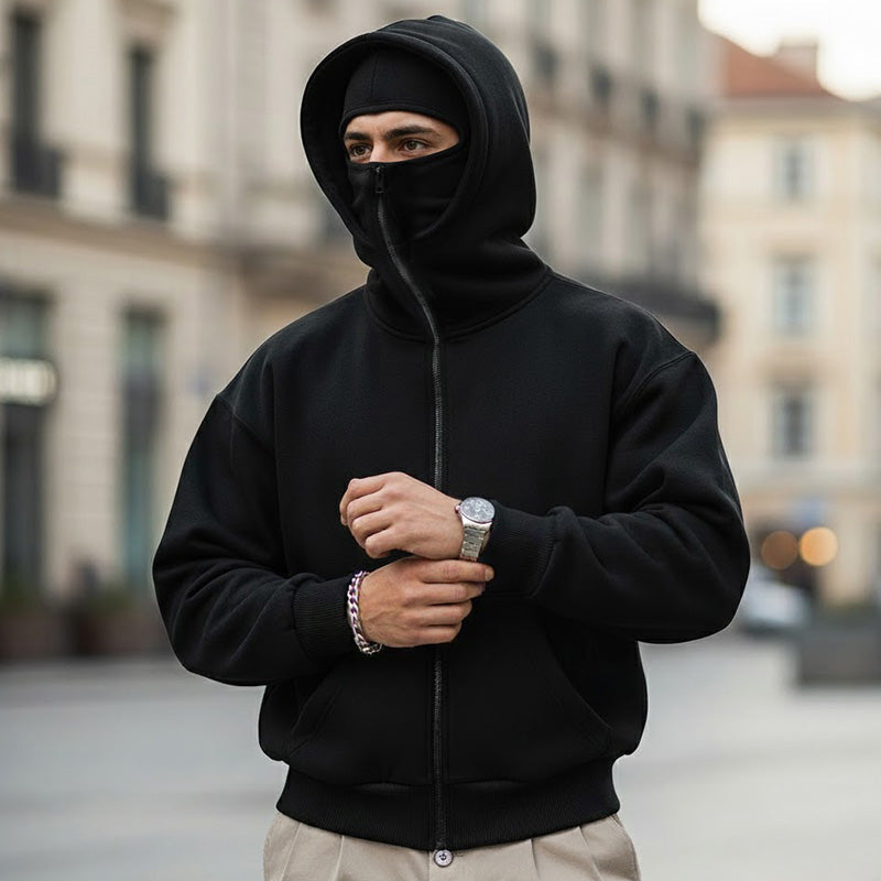 Hoodie męski z kapturem i dużą kieszenią | N&W - 3 - Nowa-aura