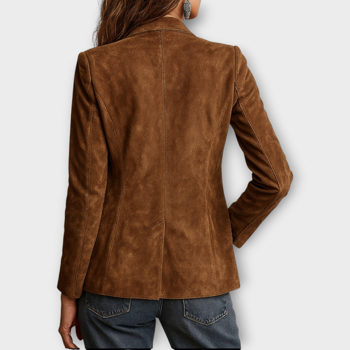 Blazer damski z dopasowanym krojem i kieszeniami | N&W - 3 - Nowa-aura