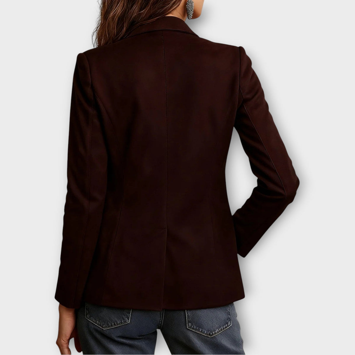 Blazer damski z dopasowanym krojem i kieszeniami | N&W - 5 - Nowa-aura