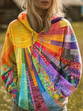 Hoodie damski z oryginalnym wzorem i luźnym krojem | N&W - 1 - Nowa-aura