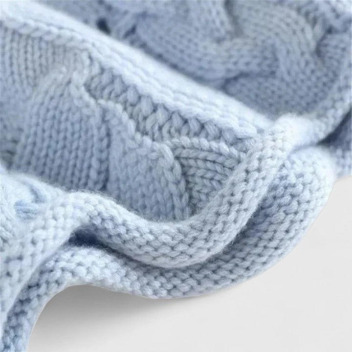 Pullover damski z kołnierzem stójkowym i warkoczowym wzorem | N&W - 3 - Nowa-aura