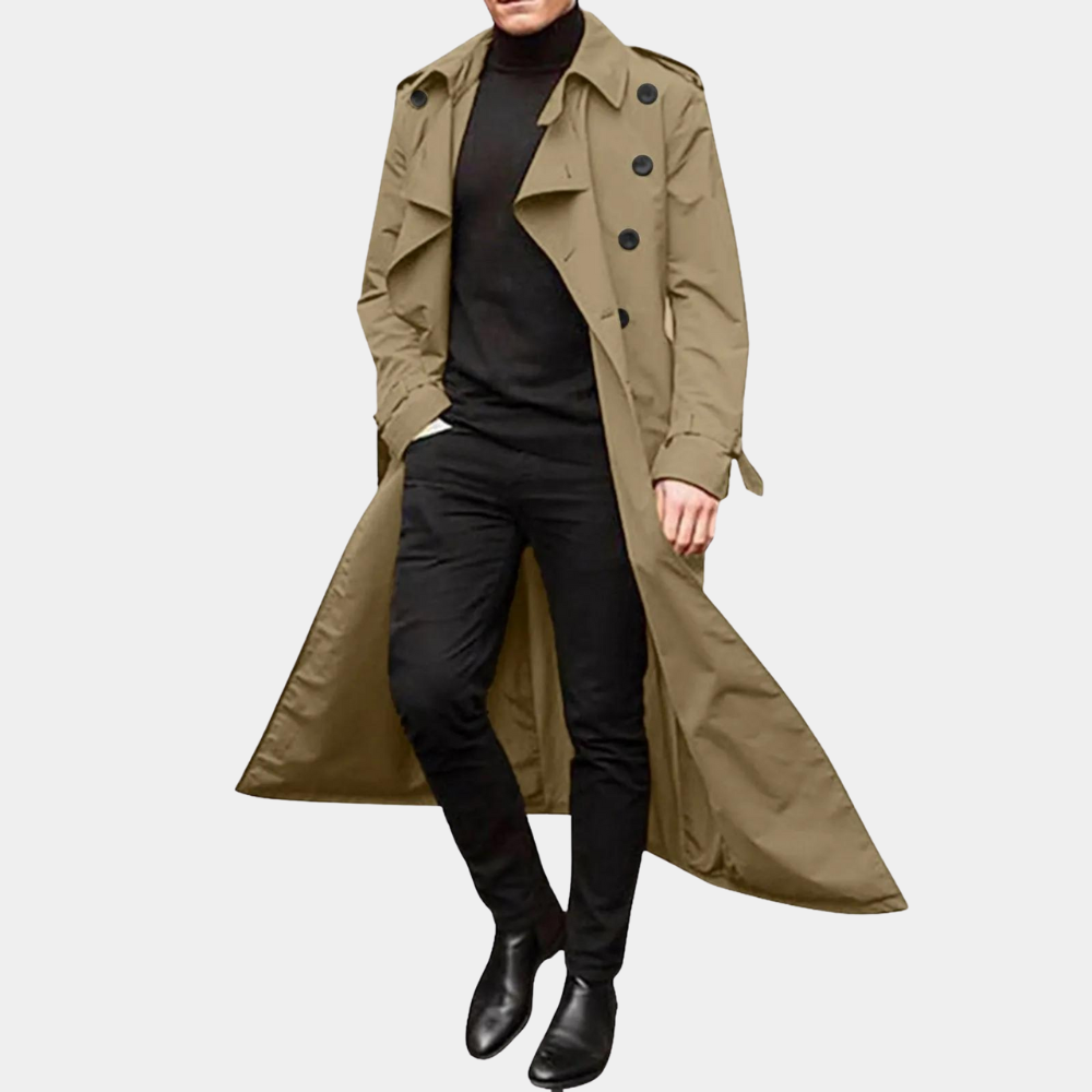 Męski Trenchcoat – Elegancki Krój z Paseczkiem | N&W - 1 - Nowa-aura