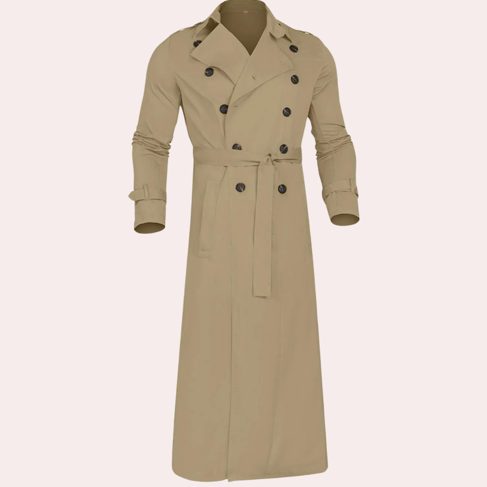 Męski Trenchcoat – Elegancki Krój z Paseczkiem | N&W - 2 - Nowa-aura