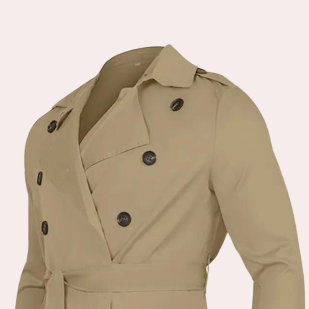 Męski Trenchcoat – Elegancki Krój z Paseczkiem | N&W - 4 - Nowa-aura
