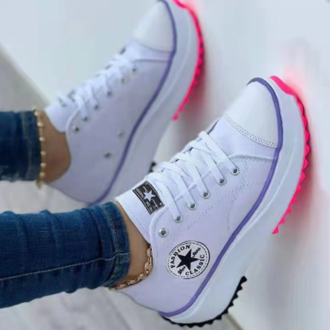 Sneakersy damskie z podświetlaną podeszwą i wygodnym krojem | N&W - 2 - Nowa-aura