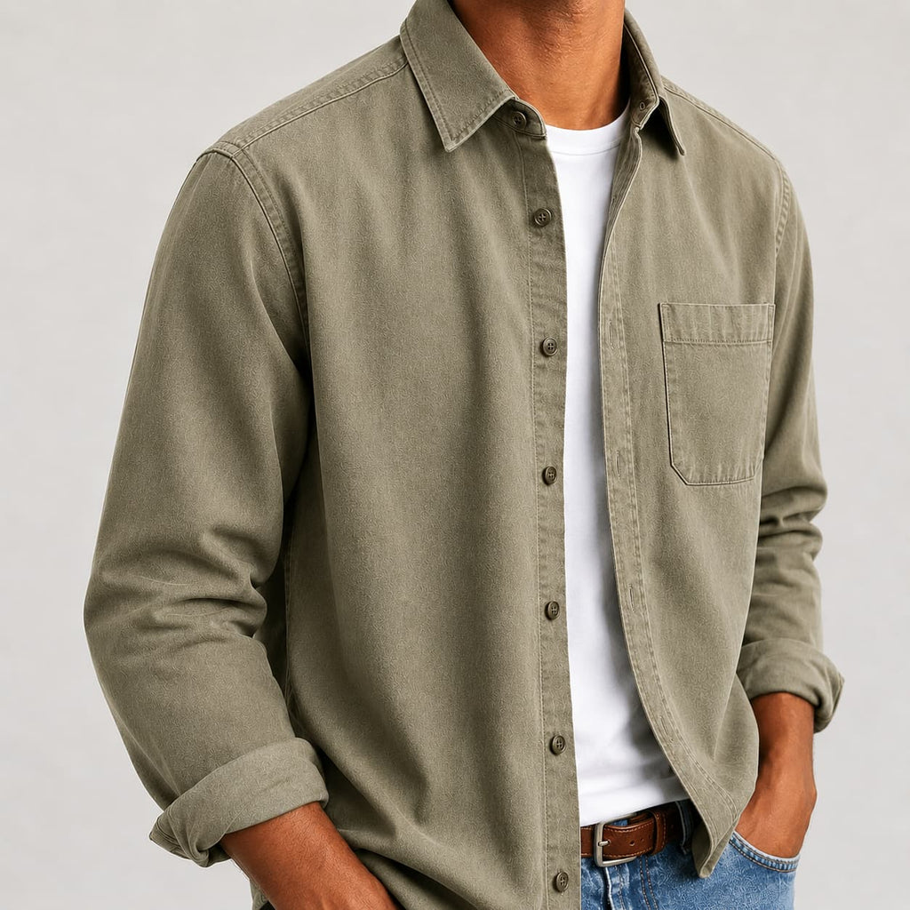 Koszula męska Button-Down z kieszonką | N&W - 1 - Nowa-aura