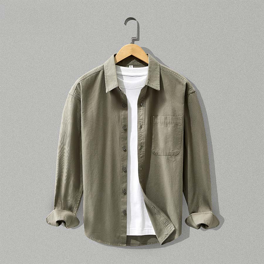 Koszula męska Button-Down z kieszonką | N&W - 2 - Nowa-aura