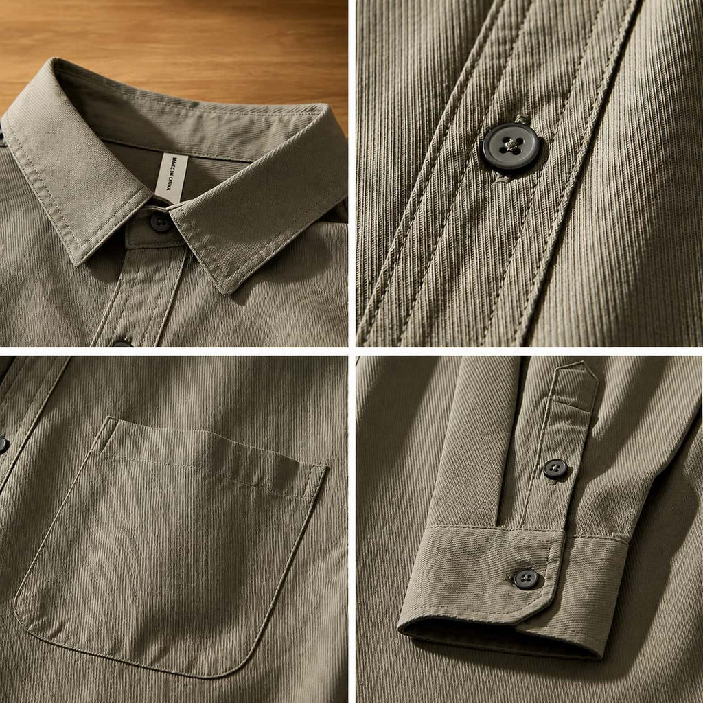 Koszula męska Button-Down z kieszonką | N&W - 12 - Nowa-aura