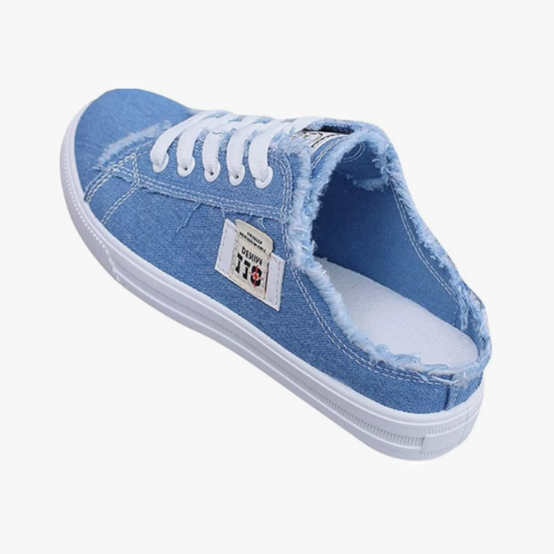 Sneakersy damskie z odkrytą piętą i przetarciami | N&W - 2 - Nowa-aura