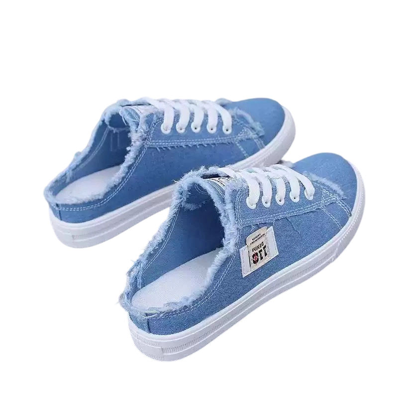 Sneakersy damskie z odkrytą piętą i przetarciami | N&W - 8 - Nowa-aura