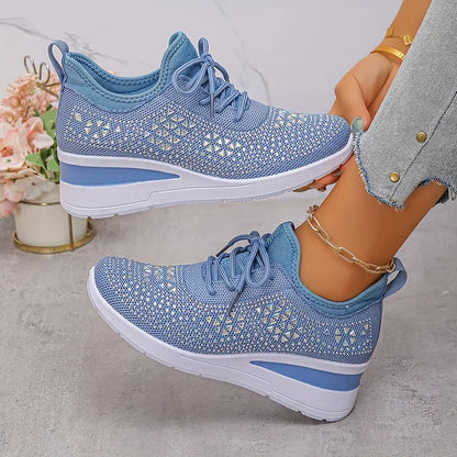 Ariana - Sneakersy damskie zdobione kryształkami