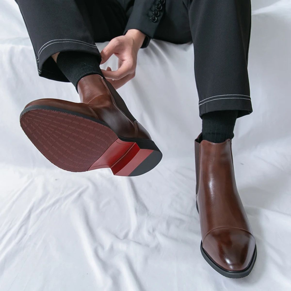 Daniel – Eleganckie Męskie Botki Skórzane na Sezon Jesienno-Zimowy