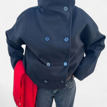 María – Elegancki płaszcz o miękkiej strukturze damski