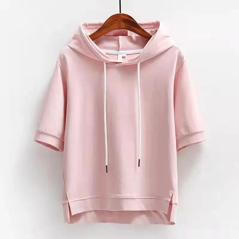 Lena – Bluza z kapturem o krótkim rękawie