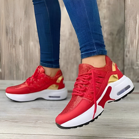 Nova – Buty sportowe damskie sneakersy na platformie casual