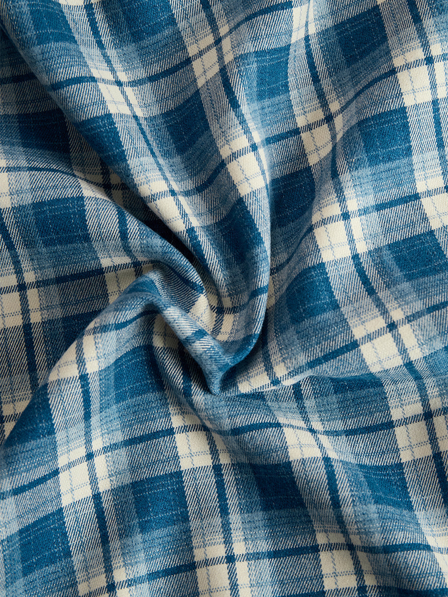 Helena – Długa sukienka koszulowa w kratę