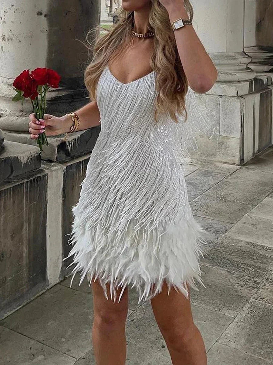 Sofia – Elegant Fringe Dress for Women - Image 2