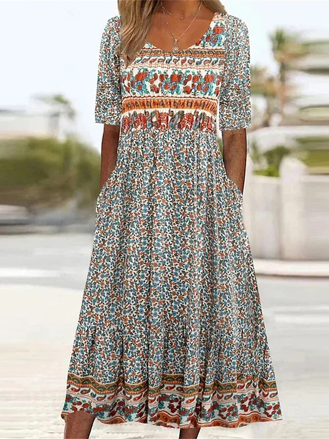 Brigitte – Floral Boho Dress - Image 1