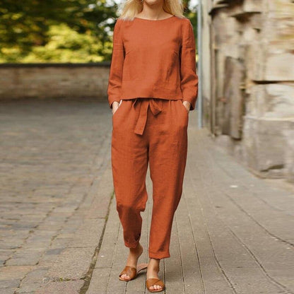 Sophie – Women's Two-Piece Linen Set  - Image 3