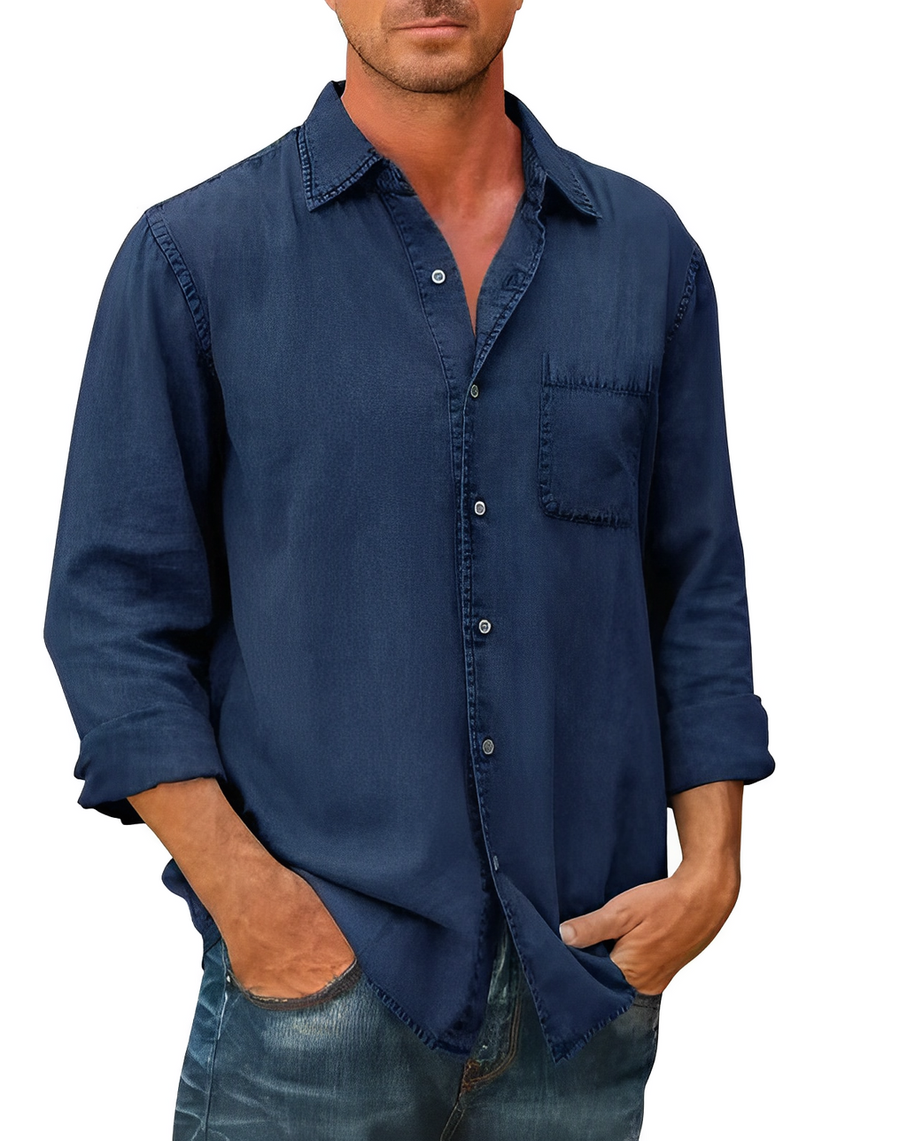 Nils – Long sleeves Button-Up Shirt - Image 5