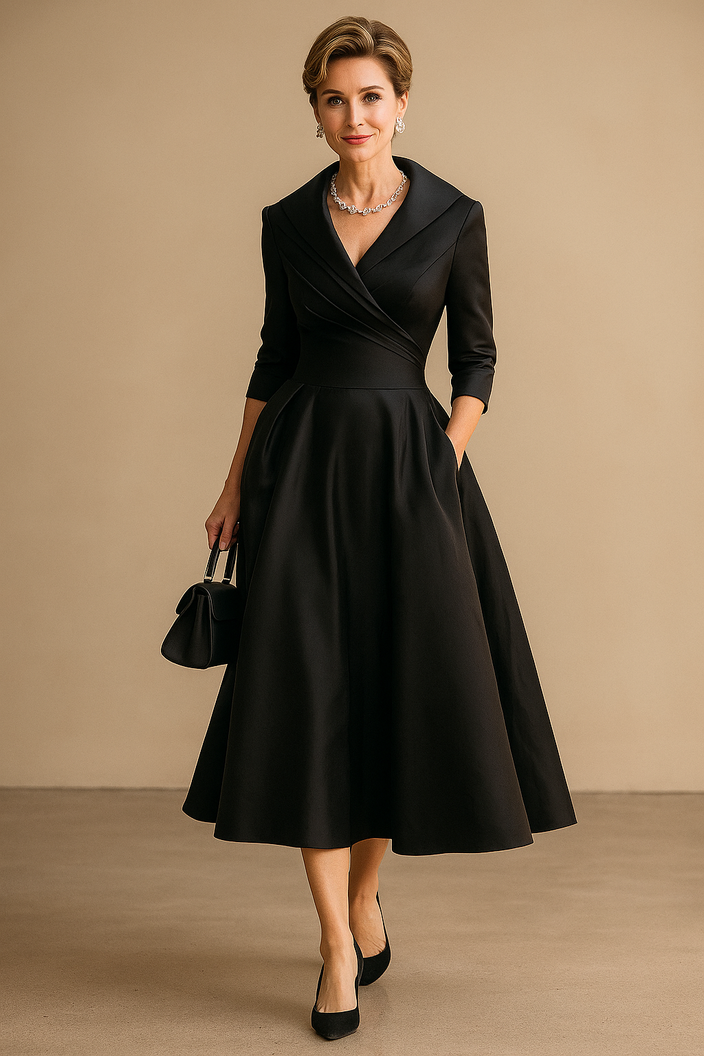 Luisa – Elegant Midi Dress for Women - Image 1