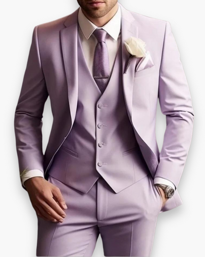 Dominik – Trzyczęściowy garnitur slim fit męski