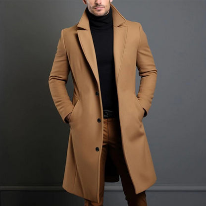 Mateusz – Elegancki Płaszcz Męski z Klasycznym Krojem