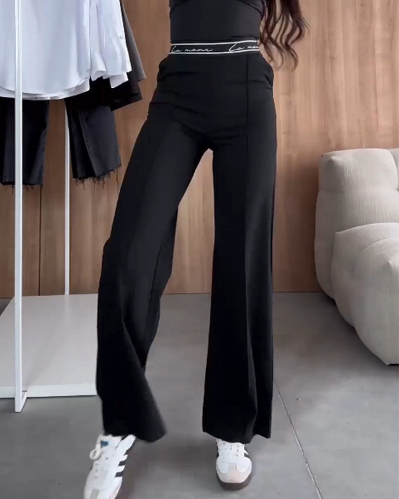 Julia – Stylish Straight Trousers with Zip Blazer - Image 5