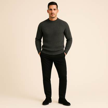 Kacper – Męski Sweter z Dzianiny Premium na Sezon Jesienno-Zimowy